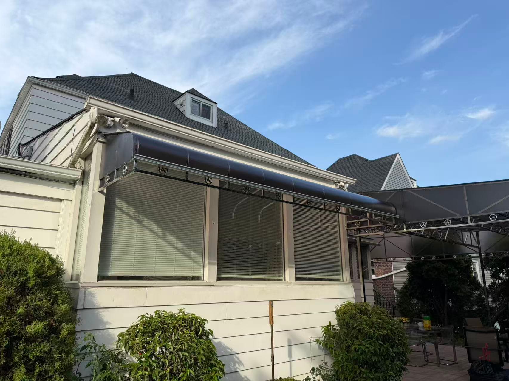 97dce9a4d14c7a78c9af57f37bf8b9a6 — #P-0377 — AWNING — Custom Iron Works by JYC Steel NYC
