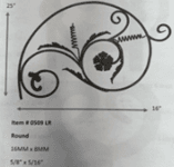 Square Tubing C-Channel Flower Large Flower