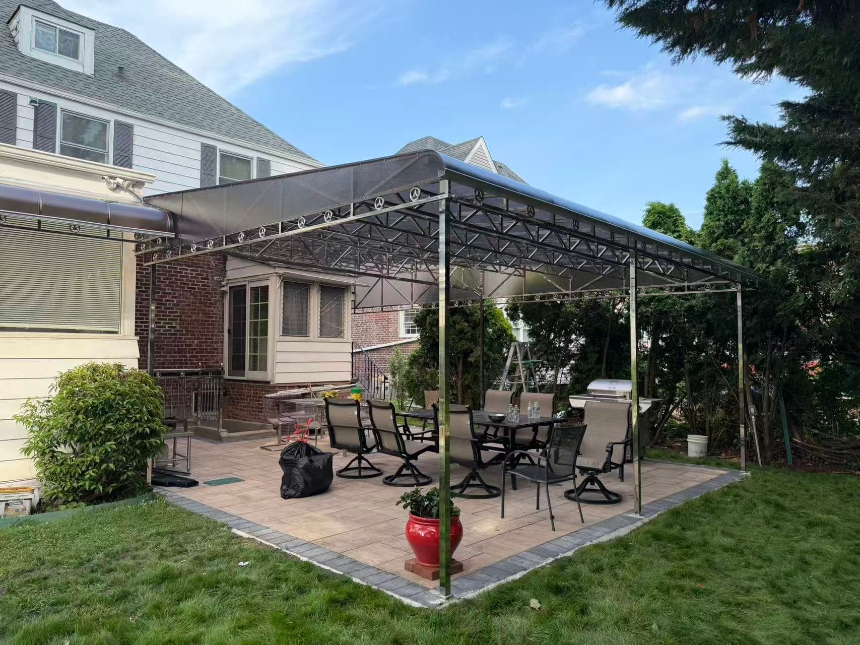 5163e196417658e2cc8806e0555269be — #P-0381 — AWNING — Custom Iron Works by JYC Steel NYC