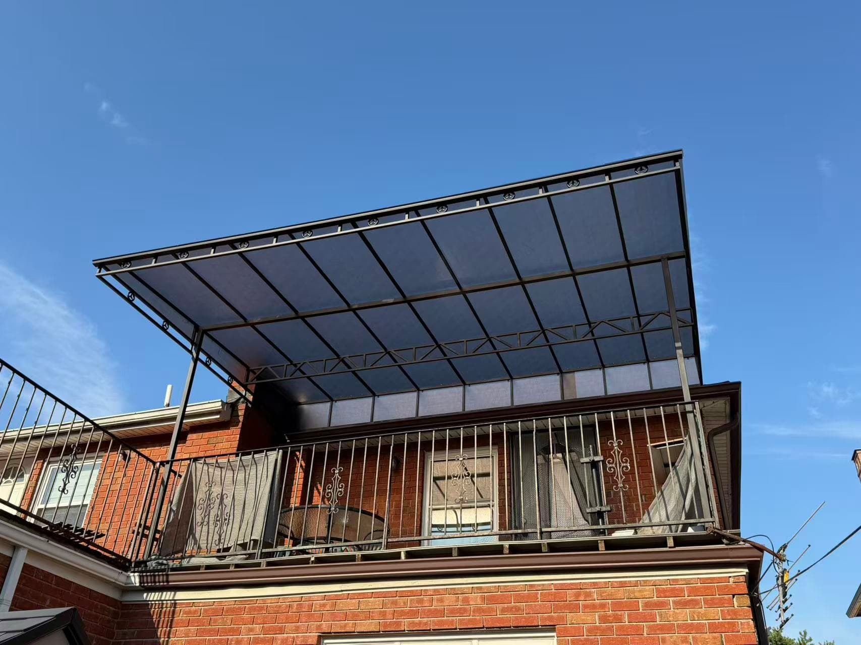 405eb96e6a990ec1f17f7b031269db09 — #P-0398 — AWNING — Custom Iron Works by JYC Steel NYC