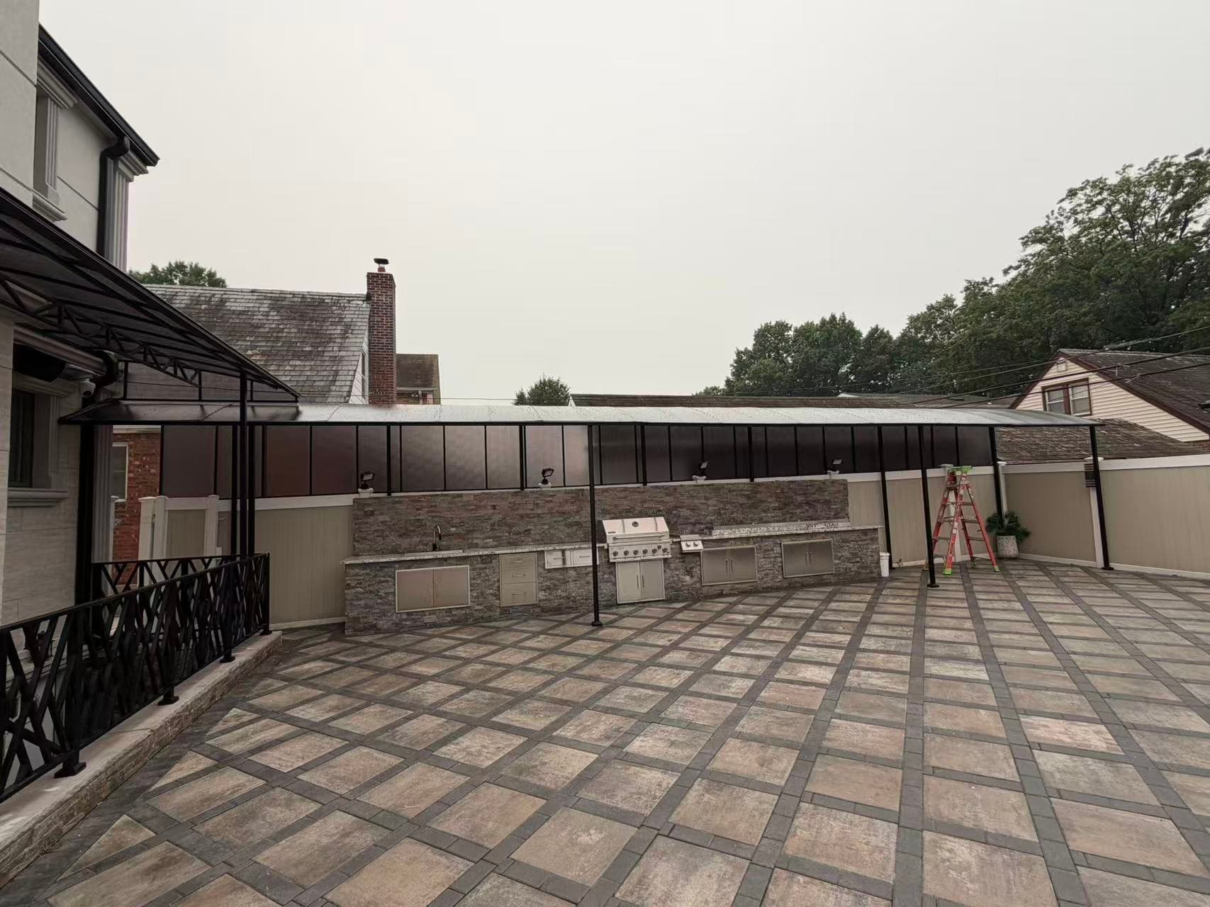 cbe6376ff1ab8649b9786076a9a9475d — #P-0401 — AWNING — Custom Iron Works by JYC Steel NYC
