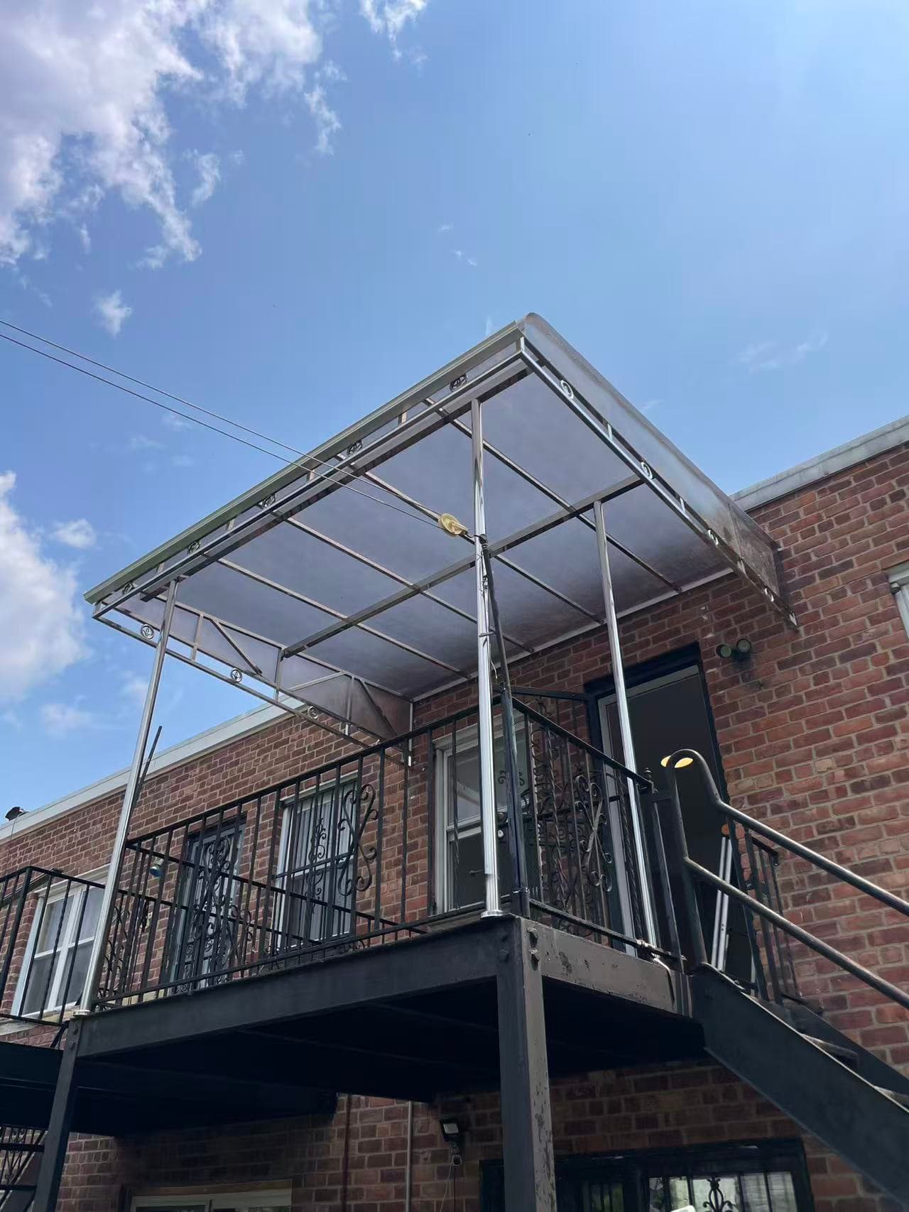 ee11f30ff2175174431da4dbf0665d13 — #P-0479 — AWNING — Custom Iron Works by JYC Steel NYC