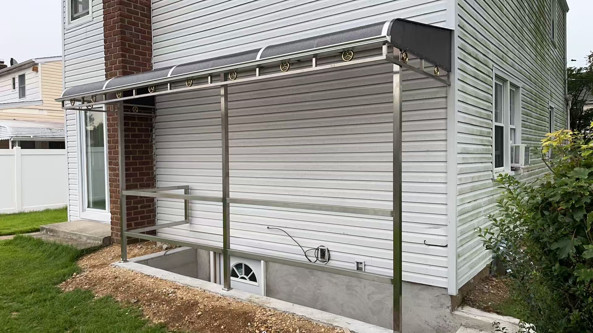 0de2bbacac2c4effaf563e974ba15cdd — #P-0594 — AWNING — Custom Iron Works by JYC Steel NYC