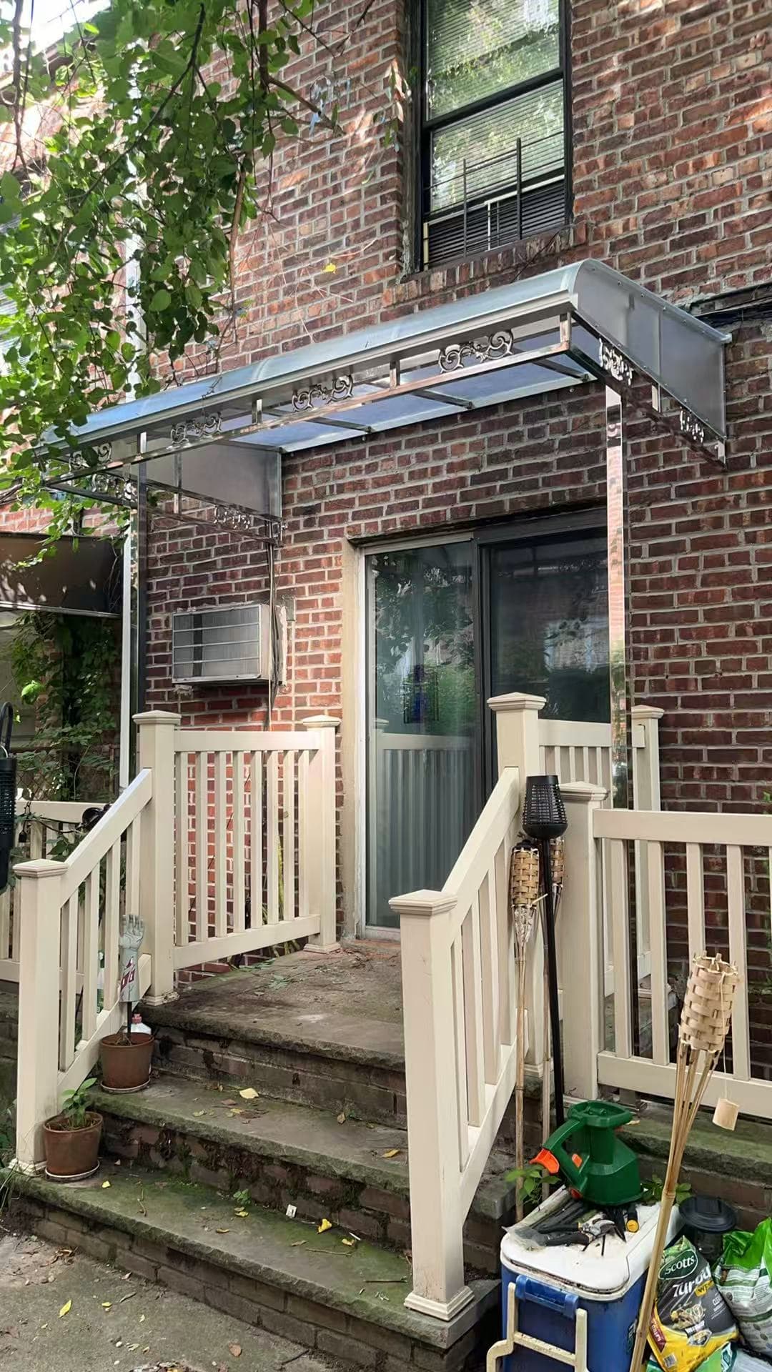 671bf4fc895f8149f8f6c7846c03f880 — #P-0618 — AWNING — Custom Iron Works by JYC Steel NYC